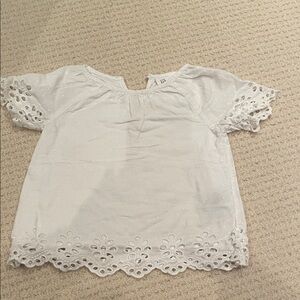 Baby GAP White Eyelet Short Sleeve Blouse